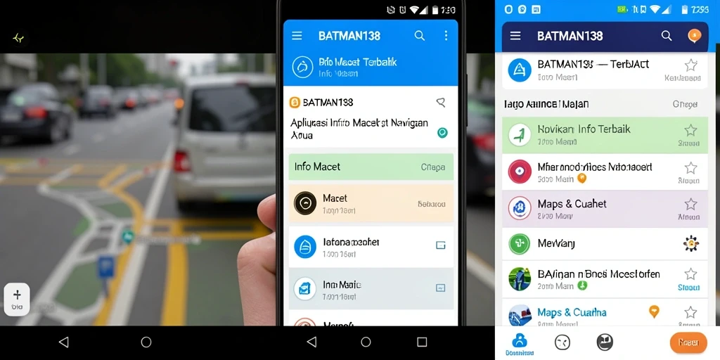 Antarmuka aplikasi BATMAN138 menampilkan peta lalu lintas secara real-time.