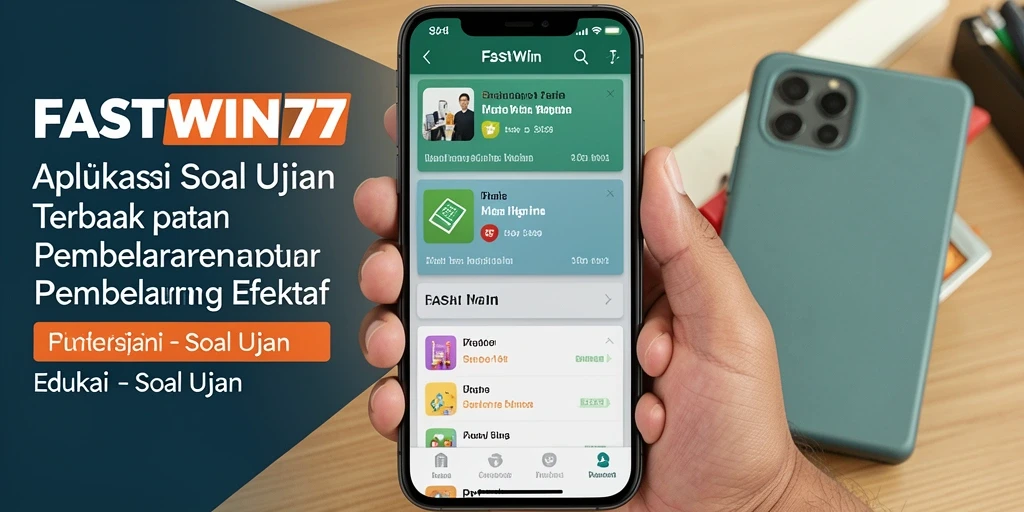 Screenshot utama FASTWIN77 yang menampilkan antarmuka aplikasi Soal Ujian.