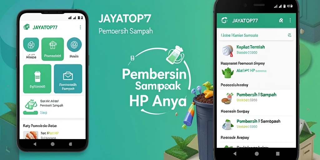 Antarmuka JAYATOP77 yang intuitif untuk pembersihan sampah.