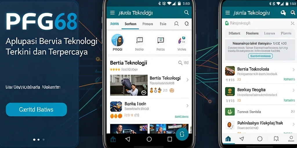 Tampilan antarmuka aplikasi PGG68 yang modern dan informatif.