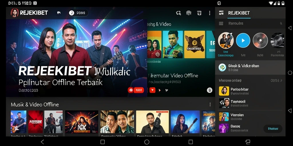 Antarmuka menawan REJEKIBET untuk pengalaman Pemutar Video Offline.
