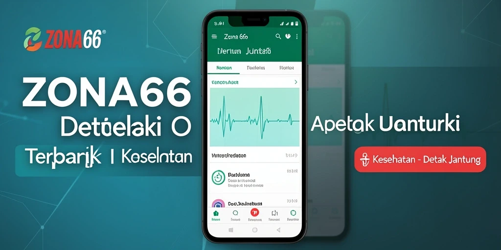 Tampilan antarmuka ZONA66 dengan fungsi pemantauan detak jantung.